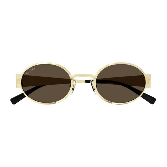 NEW GUCCI SUNGLASSES GOLD BROWN WOMEN EYEWEAR GUCCI GG1854S 005